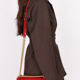 Chanel Small Boy Bag Red Lambskin AGHW