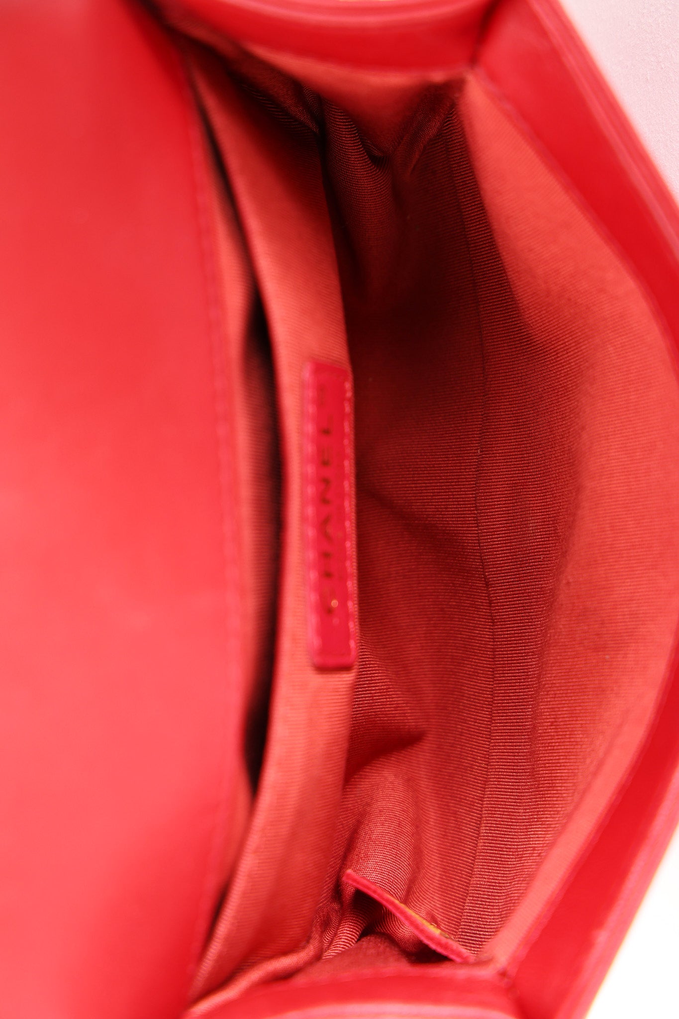 Chanel Small Boy Bag Red Lambskin AGHW