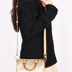Louis Vuitton Monoglam Speedy Nano Gold