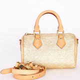 Louis Vuitton Monoglam Speedy Nano Gold