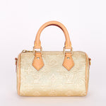 Louis Vuitton Monoglam Speedy Nano Gold