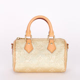 Louis Vuitton Monoglam Speedy Nano Gold