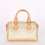 Louis Vuitton Monoglam Speedy Nano Gold