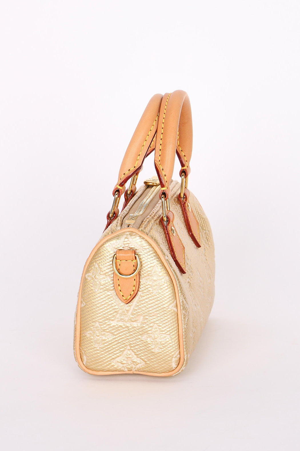 Louis Vuitton Monoglam Speedy Nano Gold