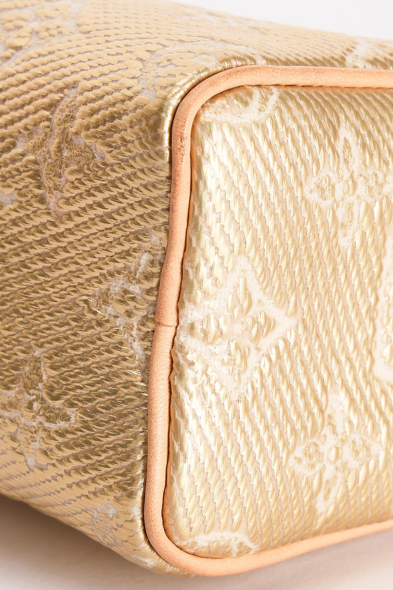 Louis Vuitton Monoglam Speedy Nano Gold
