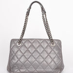 Chanel Shoulder Bag Gray Crinkled Calfskin RHW