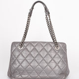 Chanel Shoulder Bag Gray Crinkled Calfskin RHW