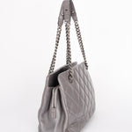 Chanel Shoulder Bag Gray Crinkled Calfskin RHW