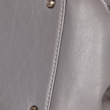 Chanel Shoulder Bag Gray Crinkled Calfskin RHW