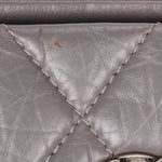Chanel Shoulder Bag Gray Crinkled Calfskin RHW