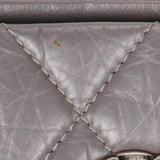 Chanel Shoulder Bag Gray Crinkled Calfskin RHW