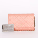 Chanel Lambskin Pink Wallet on Chain