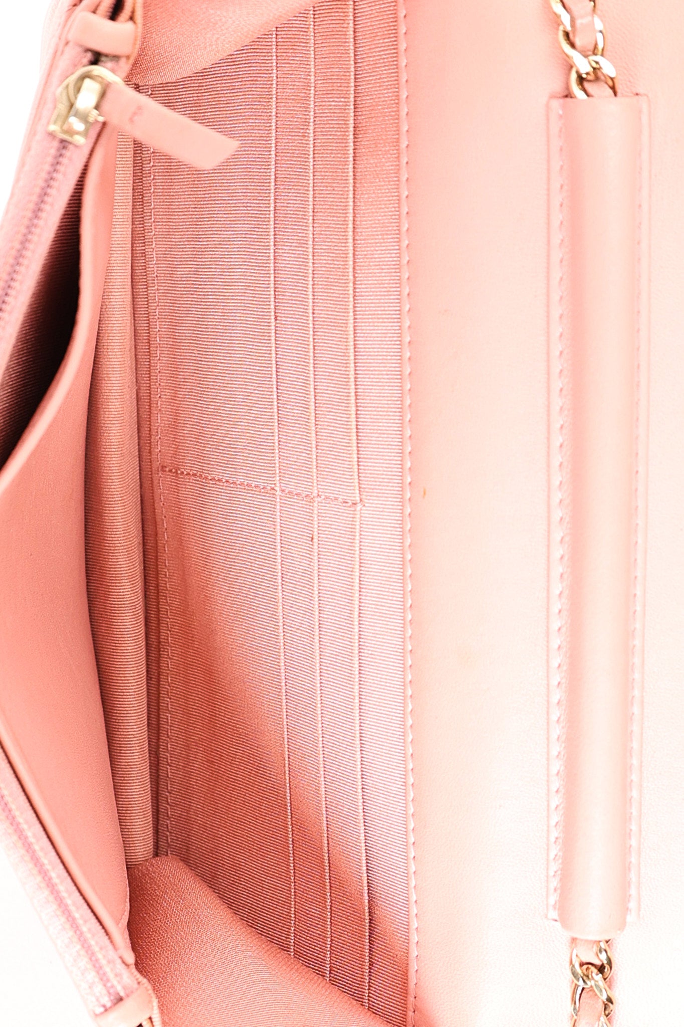 Chanel Lambskin Pink Wallet on Chain