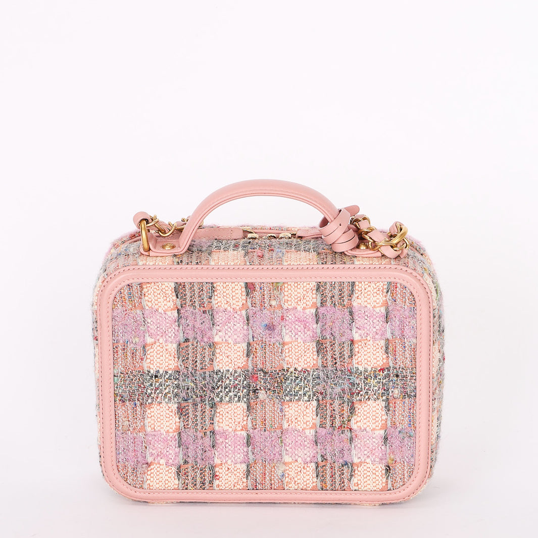 Chanel Medium Tweed Filigree Vanity Case AGHW