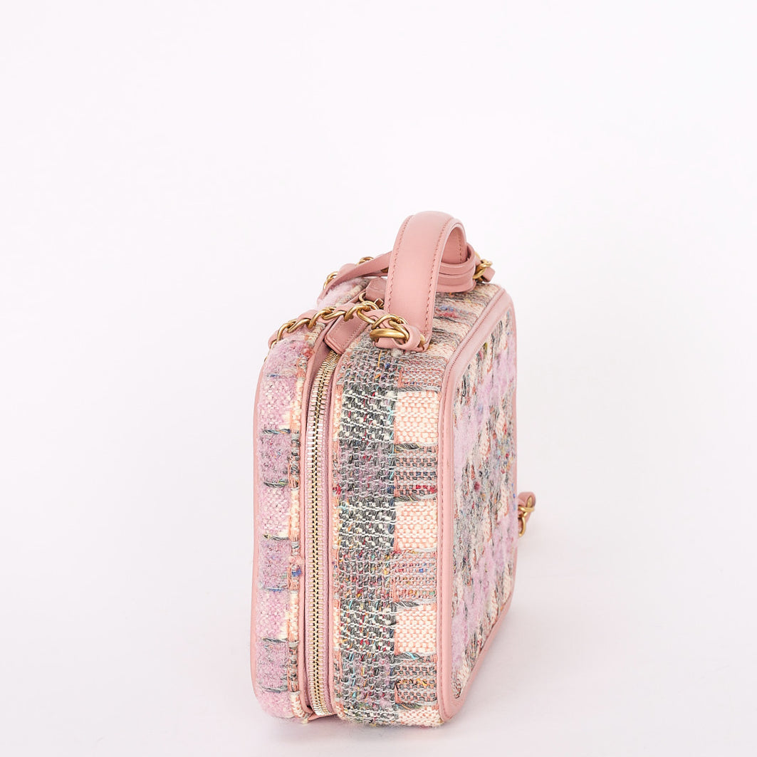 Chanel Medium Tweed Filigree Vanity Case AGHW