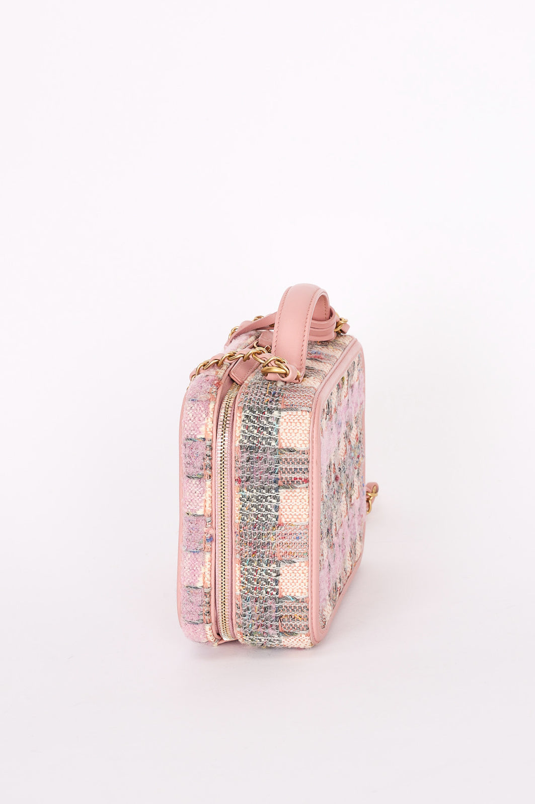 Chanel Medium Tweed Filigree Vanity Case AGHW