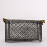 Chanel Medium Boy Bag Crackled Metallic Calfskin AGHW