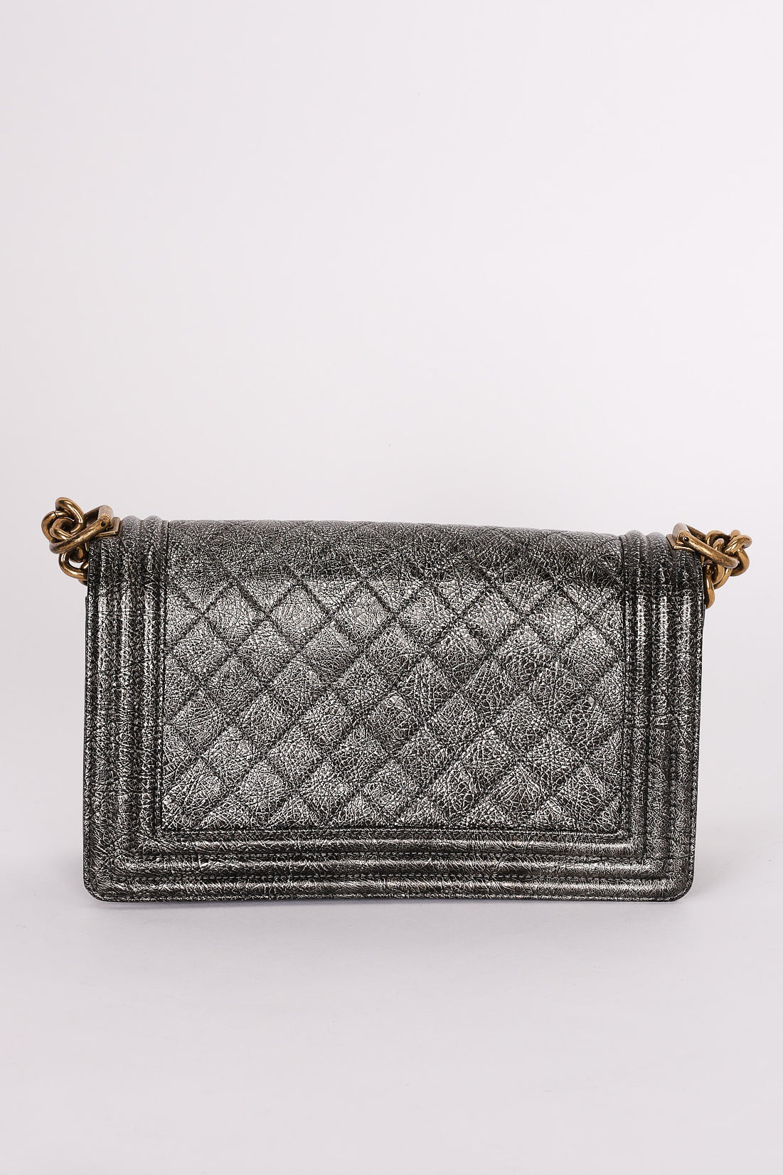 Chanel Medium Boy Bag Crackled Metallic Calfskin AGHW