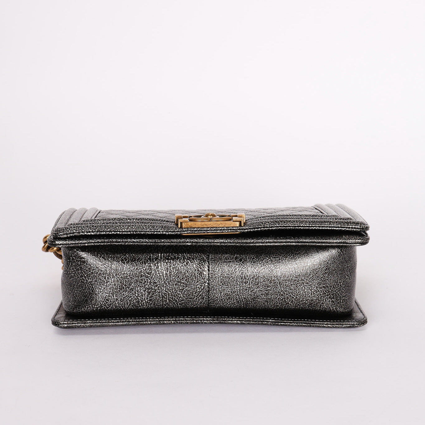 Chanel Medium Boy Bag Crackled Metallic Calfskin AGHW