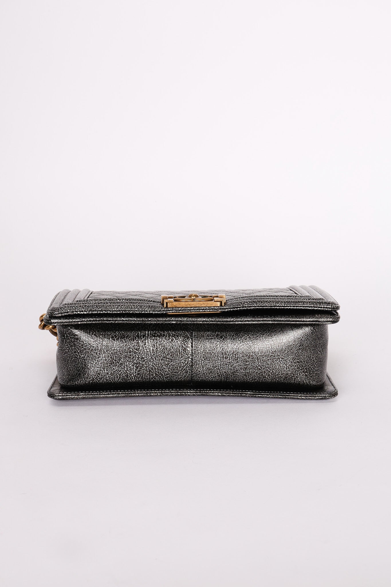 Chanel Medium Boy Bag Crackled Metallic Calfskin AGHW