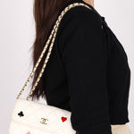 Chanel Coco Casino Wallet On Chain White Caviar GHW