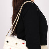 Chanel Coco Casino Wallet On Chain White Caviar GHW