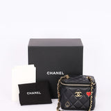 Chanel Mini Coco Casino Vanity Case Black Lambskin GHW