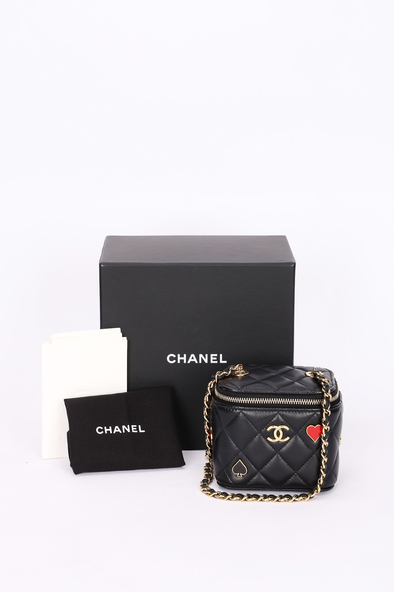 Chanel Mini Coco Casino Vanity Case Black Lambskin GHW