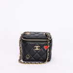 Chanel Mini Coco Casino Vanity Case Black Lambskin GHW