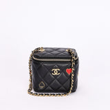 Chanel Mini Coco Casino Vanity Case Black Lambskin GHW