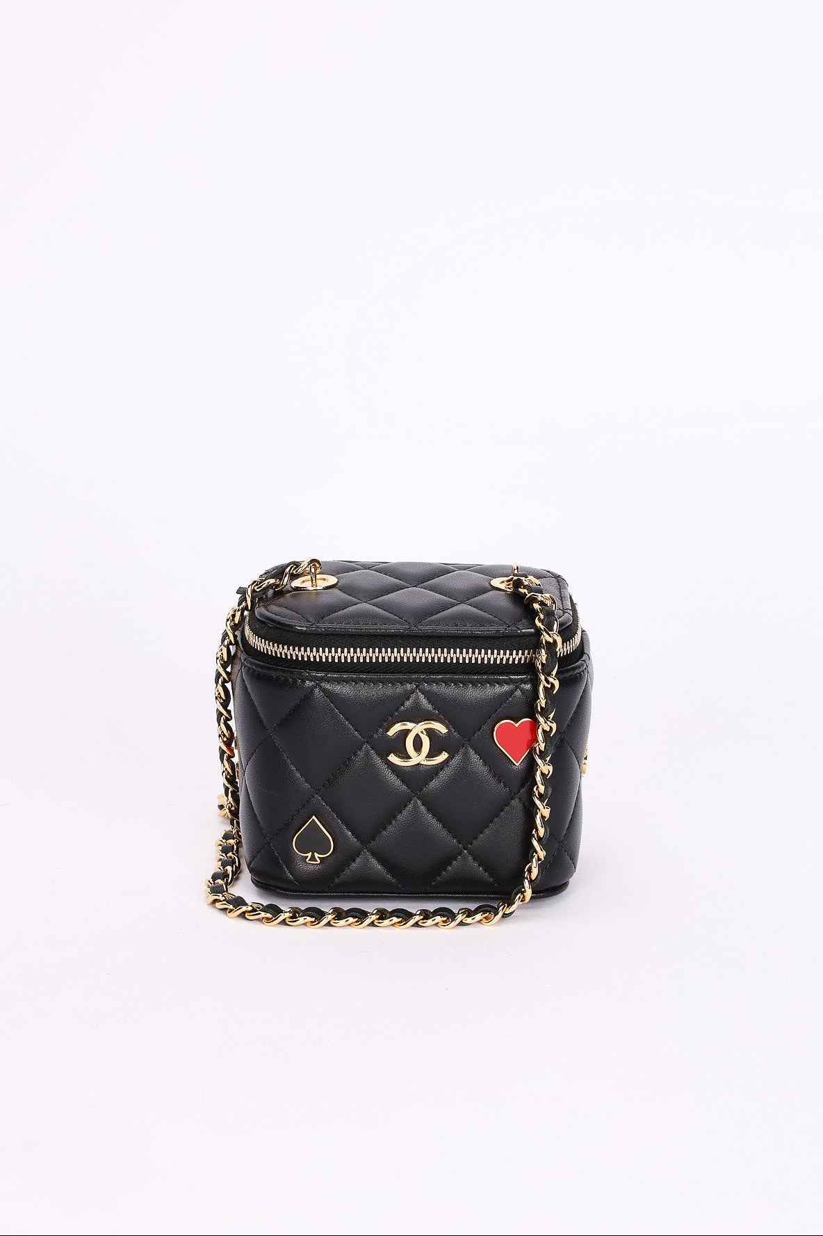 Chanel Mini Coco Casino Vanity Case Black Lambskin GHW