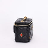Chanel Mini Coco Casino Vanity Case Black Lambskin GHW