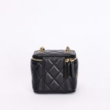 Chanel Mini Coco Casino Vanity Case Black Lambskin GHW