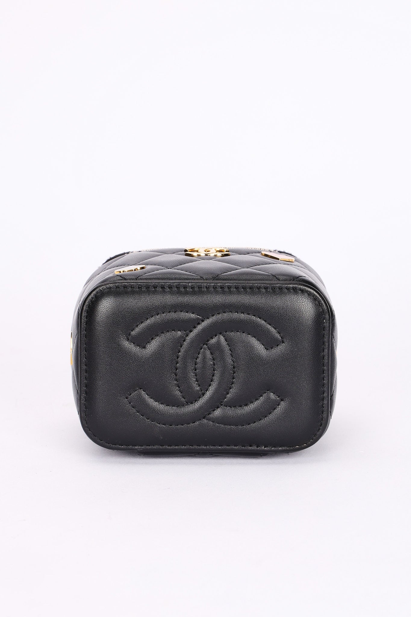 Chanel Mini Coco Casino Vanity Case Black Lambskin GHW