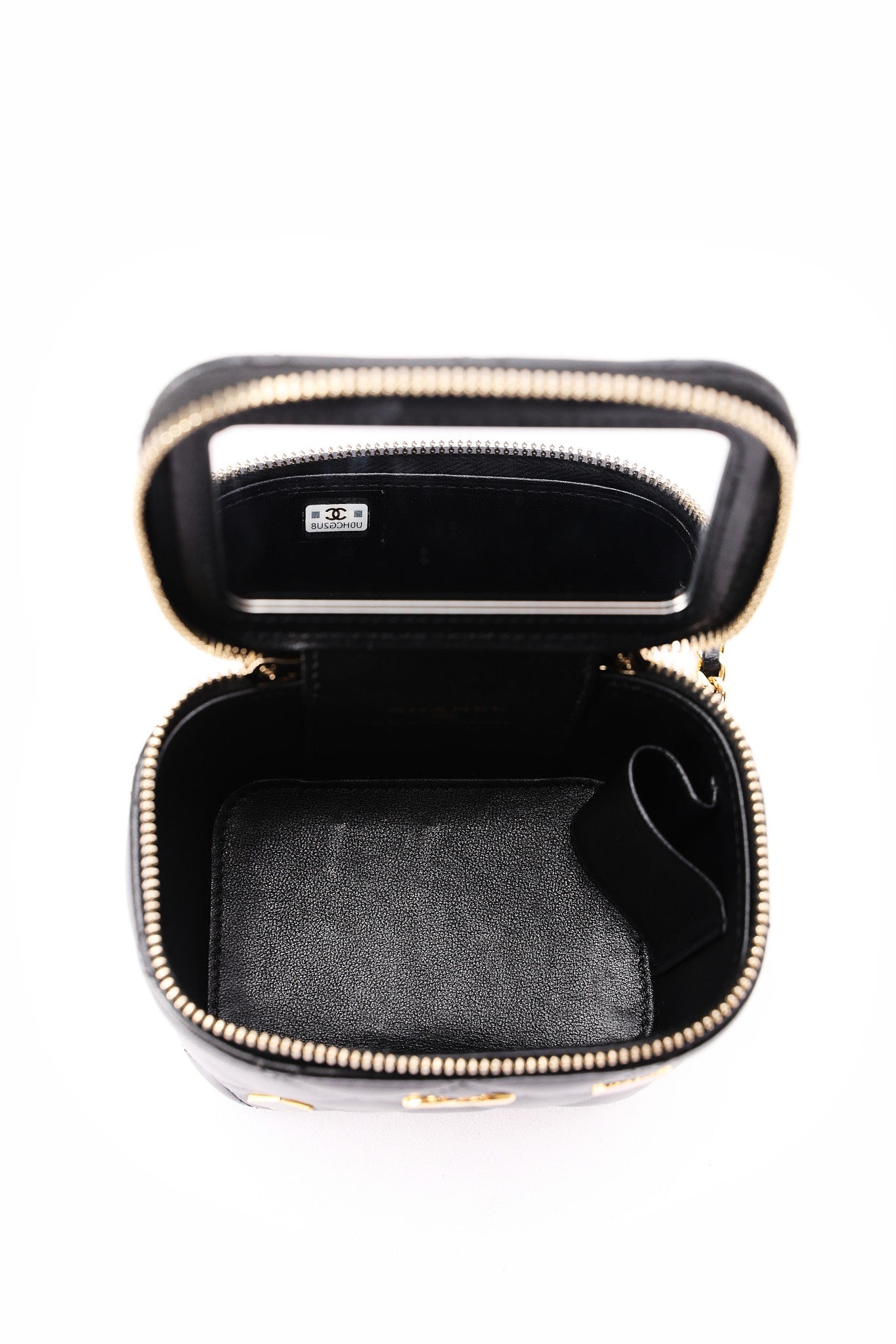 Chanel Mini Coco Casino Vanity Case Black Lambskin GHW