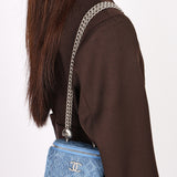 Chanel Mini Denim Camellia Sweetheart Vanity Case RHW