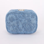 Chanel Mini Denim Camellia Sweetheart Vanity Case RHW