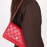 Chanel Wild Stitch Wallet on Chain Red Calfskin SHW