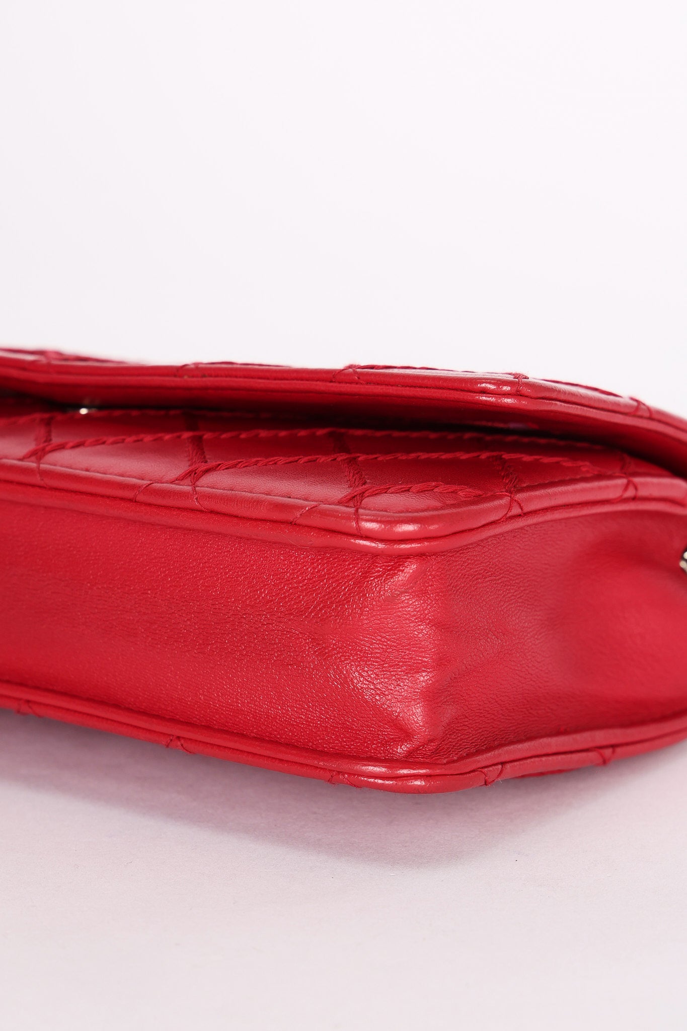 Chanel Wild Stitch Wallet on Chain Red Calfskin SHW