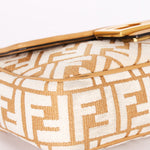 Fendi Zucca Raffia and Knit Midi Baguette GHW