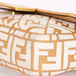 Fendi Zucca Raffia and Knit Midi Baguette GHW