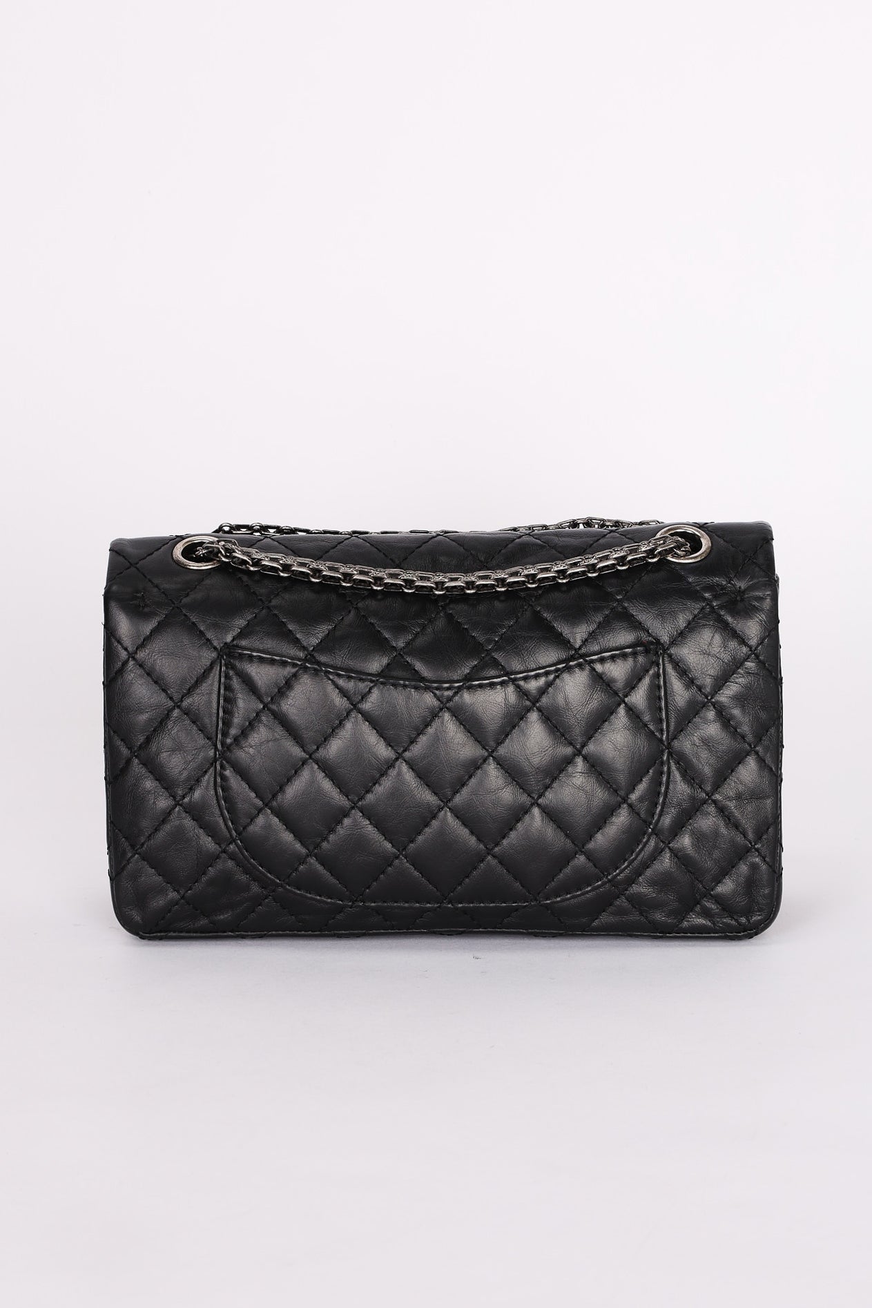 Chanel 2.55 Reissue 255 Lucky Charms Double Flap Black Calfskin RHW
