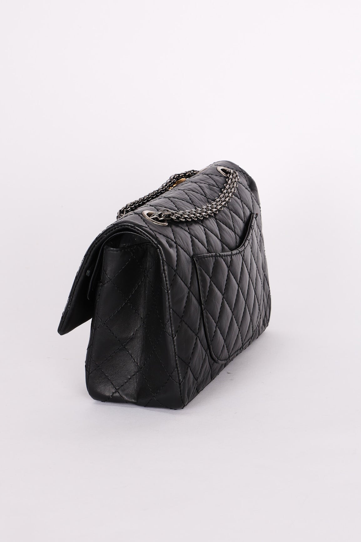 Chanel 2.55 Reissue 255 Lucky Charms Double Flap Black Calfskin RHW
