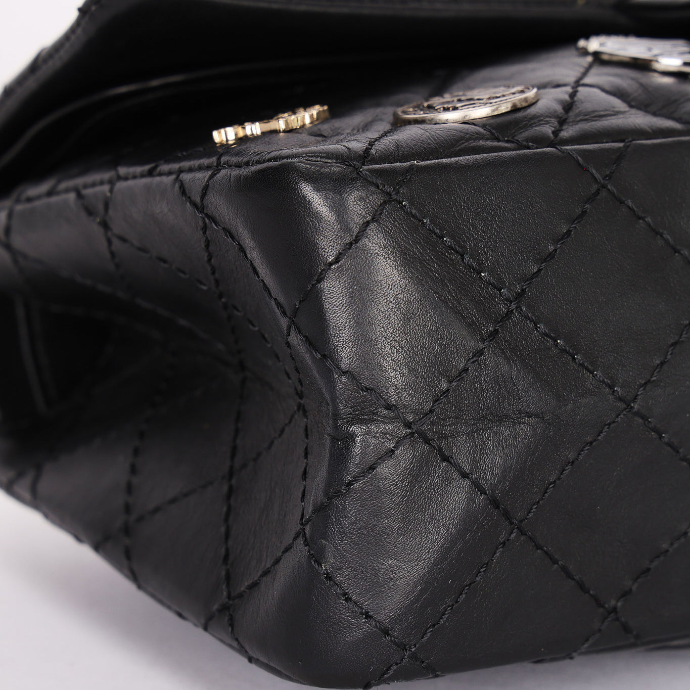 Chanel 2.55 Reissue 255 Lucky Charms Double Flap Black Calfskin RHW