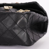 Chanel 2.55 Reissue 255 Lucky Charms Double Flap Black Calfskin RHW