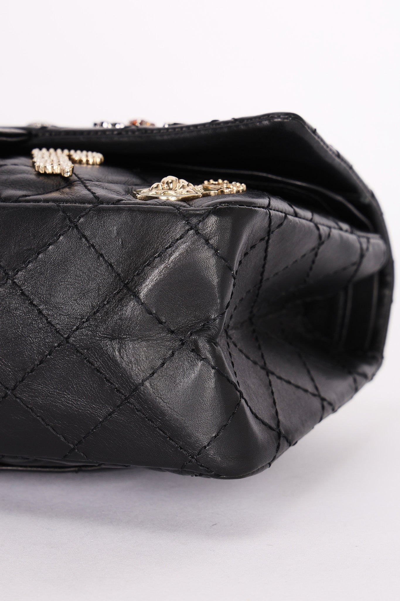 Chanel 2.55 Reissue 255 Lucky Charms Double Flap Black Calfskin RHW