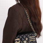 Chanel Coco Clips Wallet on Chain Black Lambskin MMHW