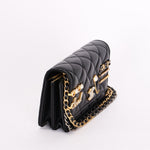 Chanel Coco Clips Wallet on Chain Black Lambskin MMHW
