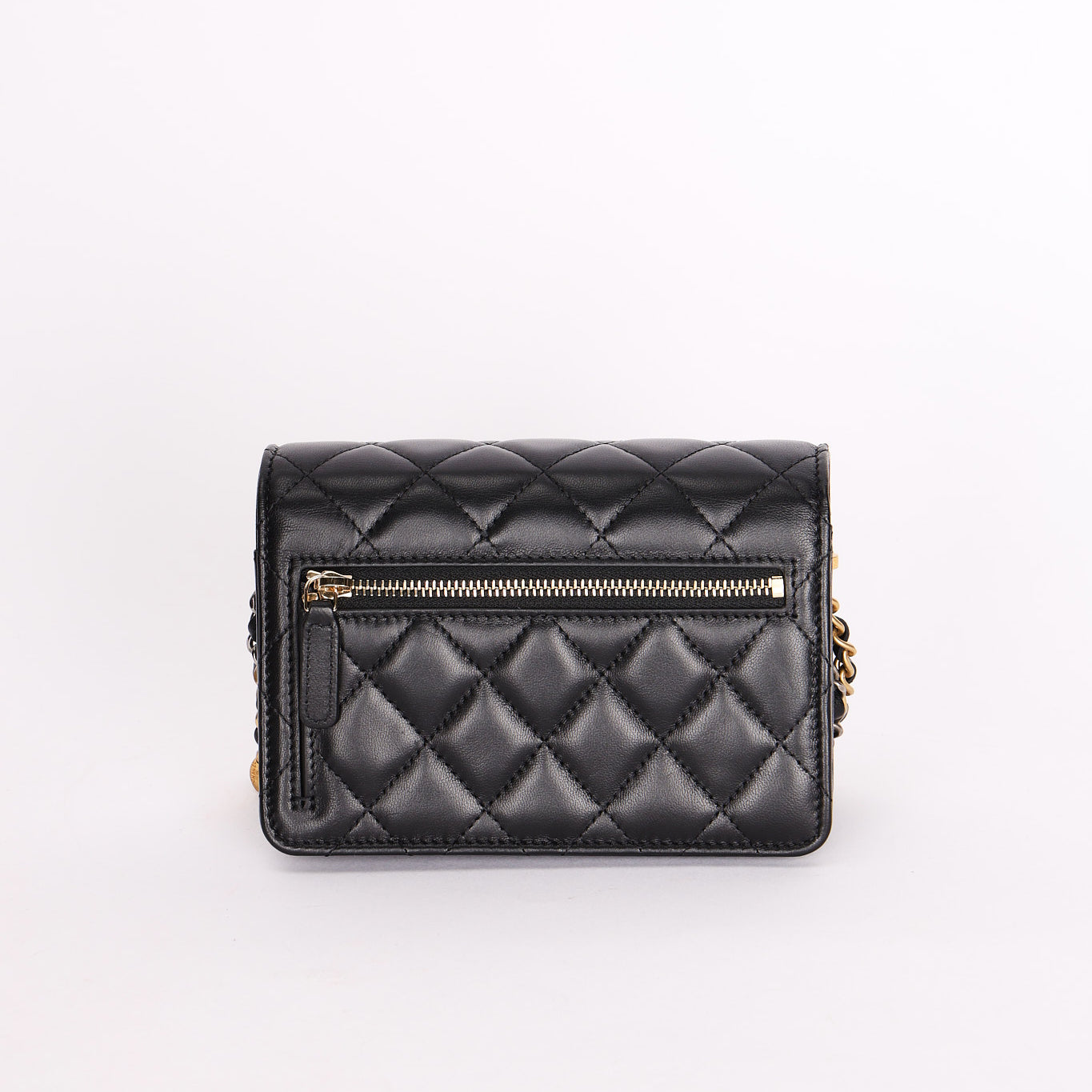 Chanel Coco Clips Wallet on Chain Black Lambskin MMHW