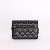 Chanel Coco Clips Wallet on Chain Black Lambskin MMHW